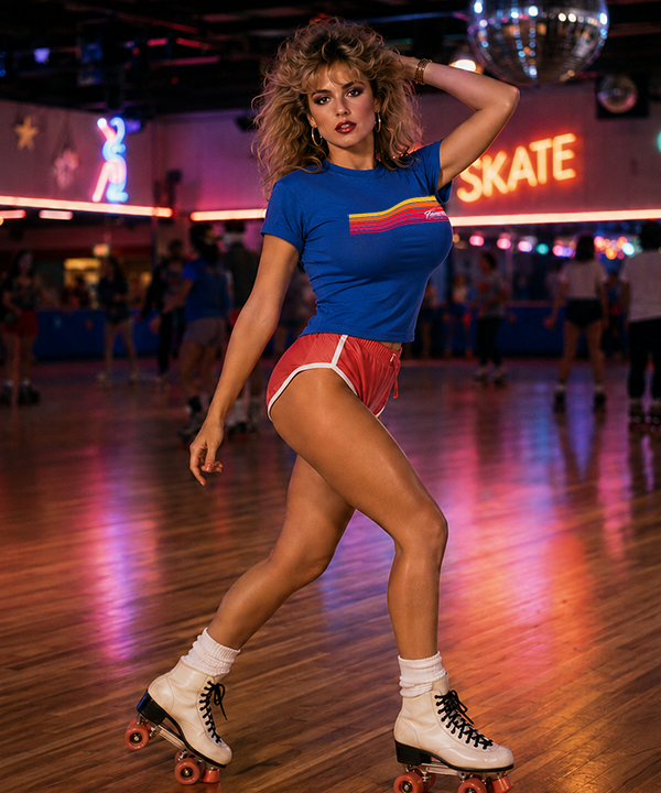 retro stripes model