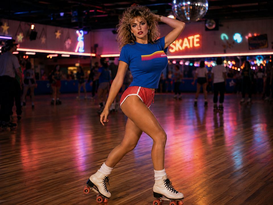 retro stripes model