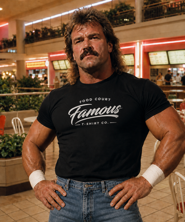 Alternative view of Original Food Court Famous Brand T-Shirt - White Print